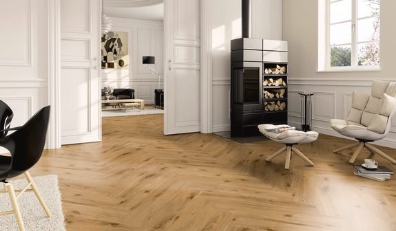 LVT danga PRO fishbone Oak York MAT 749,3*149,9*2,5 – Rudas