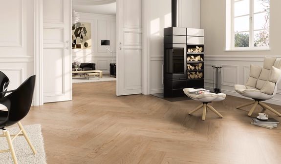 LVT danga PRO fishbone Oak Dublin MAT 749,3*149,9*2,5 – Pilkas